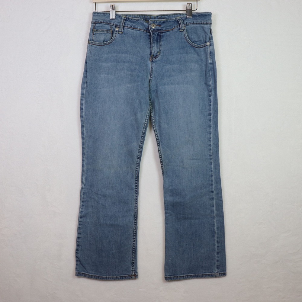 APOSTROPHE Blue Light Wash Petite Bootcut Stretch Denim Jeans‎ 10P